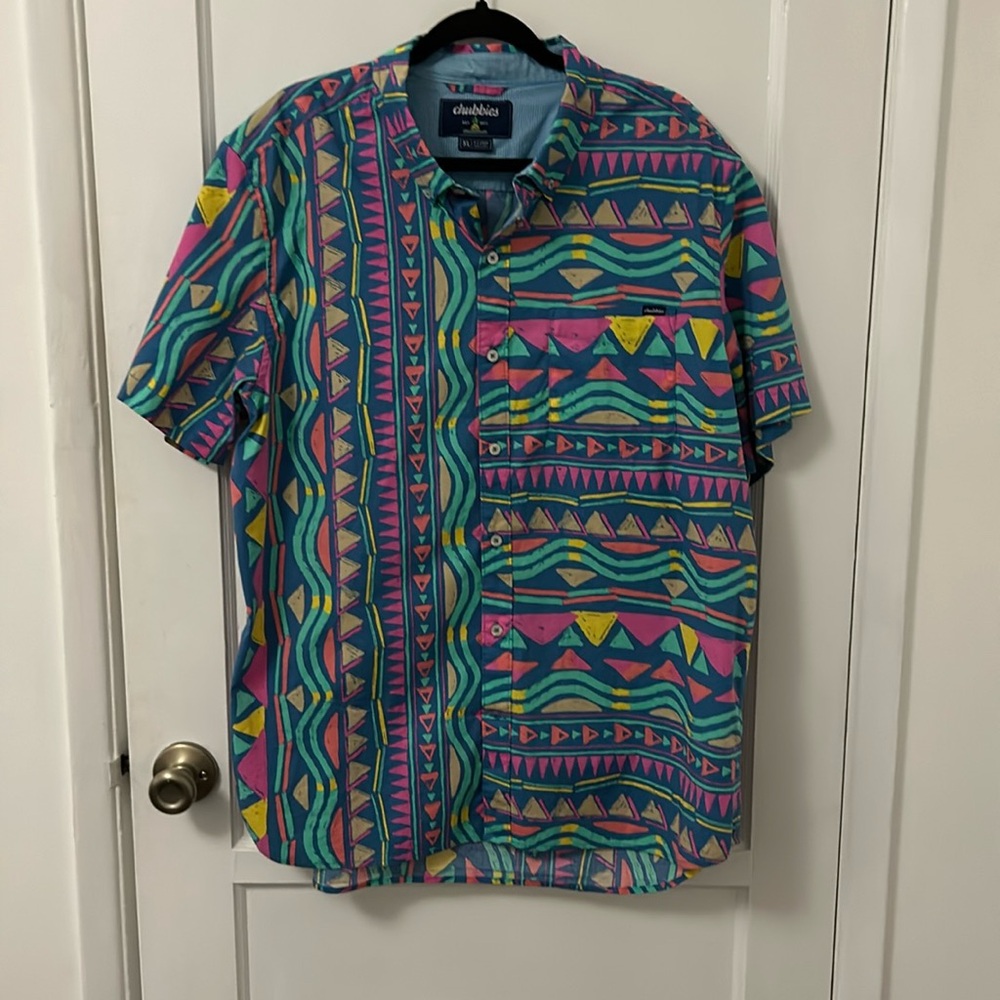 Button up artsy shirt - chubbies size XL